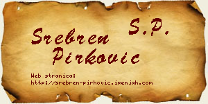 Srebren Pirković vizit kartica